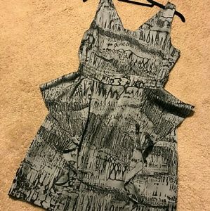 BNWT MetroPark MP Black Peplum Dress